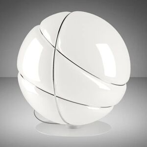Fabbian Armilla lampe table verre blanche, chromée - Publicité