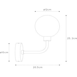 Lucide Applique Berend en verre, hauteur 25,2 cm - Publicité