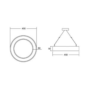 BRUMBERG BRUMBERB Biro Circle Ring5 direct DALI, Ø 45 cm, blanc, 4000K - Publicité