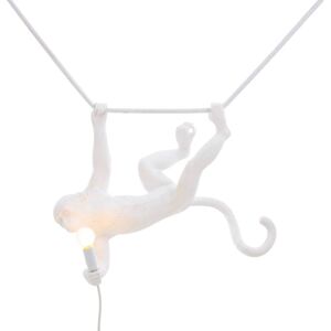 Suspension déco LED Monkey Lamp blanche oscillante