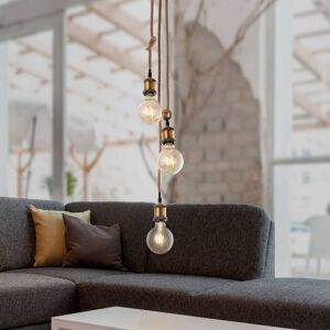 Näve Suspension Ontario, câble de chanvre, à 3 lampes