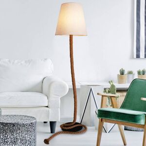 Näve Lampadaire en tissu Rope avec corde naturelle