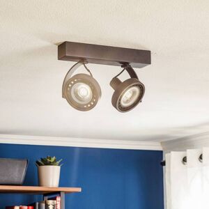 Lucide Spot pour plafond LED Dorian 2 lampes, dim to warm - Publicité