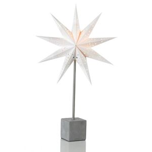 Étoile déco Hard en lampe à poser, 58 cm, blanche