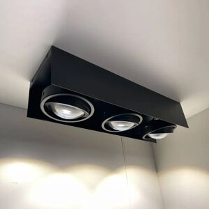 MEGATRON Cardano spot plafond LED à 3 lampes noir - Publicité