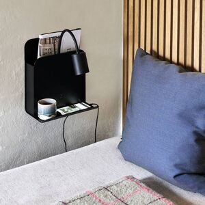 Nordlux Applique Roomi avec tablette et USB, noire - Publicité
