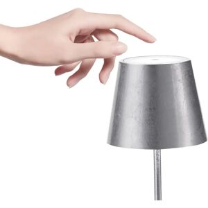 Poldina mini lampe batterie argentée