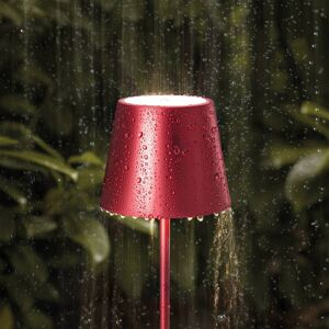 Lampe de table LED rechargeable Nuindie mini, ronde, USB-C, rouge cerise