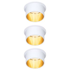 Paulmann Gil LED encastrable blanc mat/doré, par 3 - Publicité