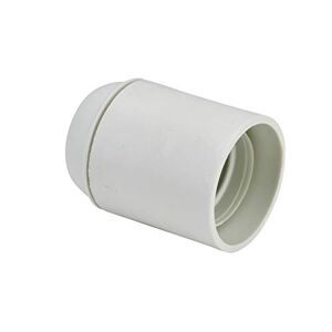 DEBFLEX Douille ampoule Soquet ampoule Douille lumière Douille de lampe Raccord électrique Douille de chantier Douille E27 Chem Lisse Raccord 10mm Blanc  712650 - Publicité