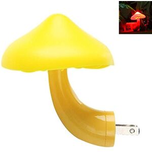 floatofly Capteur De Contrôle De La Lumière LED Veilleuse, 0.5W 220V Champignon LED Veilleuse Prise Murale Lampe Chambre Décor Rêve Lit Lampe Rouge - Publicité