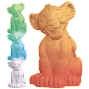 Lexibook - Veilleuse Couleur Simba Le Roi Lion, Décoration Lumineuse Multicolore Chambre Enfants Disney avec Timer, NLJ105AN - Publicité