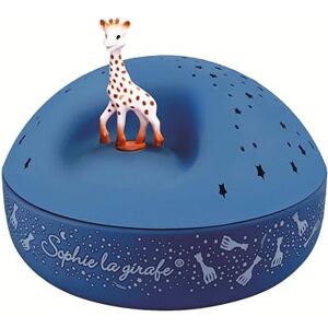 Trousselier Veilleuse Sophie la Girafe. Veilleuse Bébé Musicale et Lumineuse Veilleuse Enfant Projecteur Veilleuse Etoile Projection Musicale Figurine rotative Bois Piles Incluses - Publicité