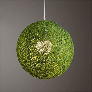 WEJIUAFB Lustre Abat-jour Boule de Rotin Rotin Simple Tissé à la Main Bambou Lustre Abat-jour Abat-jour Accessoires Décoration Chambre Cuisine Salon Bar Suspension Lumière, Diamètre 15 - Publicité