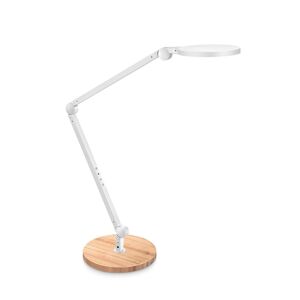 Cep Lampe de bureau Led intégre Giant Silva - Cep - 11,13 W - Bras articulé, blanc/bois Rose pastel