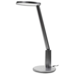 Alba Lampe LEDTECH aluminium et ABS 5 fonctions luminosité Tête:15,5 cm Bras:46,5 cm Base:16 cm. Grise