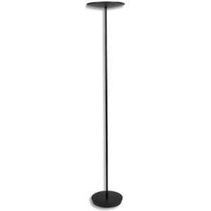 Alba Lampadaire LED en acier et ABS. Tête : Ø 35 cm Hauteur : 185 cm. Noir - Publicité