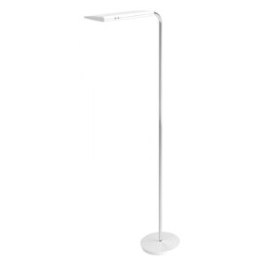 Alba Lampadaire à LED intégrée Blanc réversible, métal et ABS Hauteur 185 cm, Tête 44x20 cm Socle D31 cm - Publicité