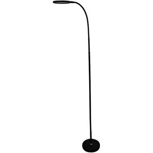 Unilux Lampadaire LED FLEXLED noir. Hauteur ajustable. Variateur intensité et température sur cordon