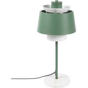 ZAGO Lampe de table en fer vert de gris avec socle en marbre Mira - Publicité