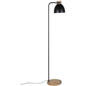 Maisons du Monde Lampadaire en bois d'acacia et metal noir H162