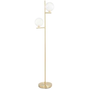 Maisons du Monde Lampadaire en métal doré et globes en verre H152 Transparent 28x152x25cm