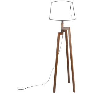 Maisons du Monde Pied de lampadaire en hevea fonce H132