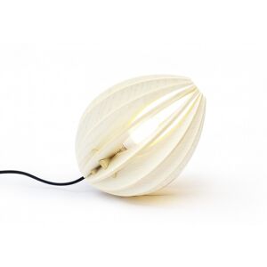 Gone's Lampe a poser en bois frene teinte blanc avec fil noir