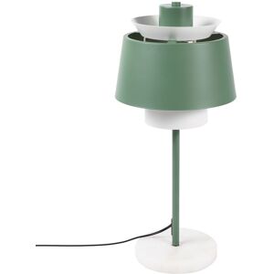 Zago Lampe de table en fer vert de gris avec socle en marbre - Publicité