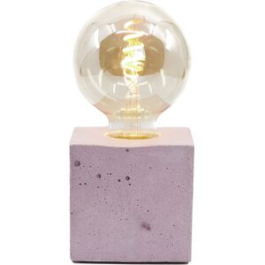 Junny Lampe cube en beton rose pastel fabrication artisanale