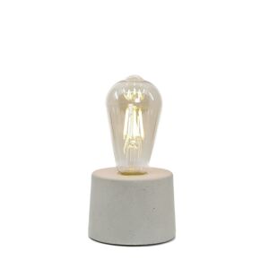 Junny Lampe cylindrique en beton beige fabrication artisanale