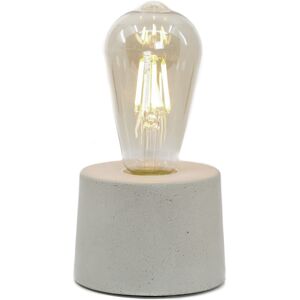 Junny Lampe cylindrique en béton beige fabrication artisanale