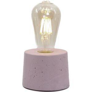 Junny Lampe cylindrique en beton rose fabrication artisanale