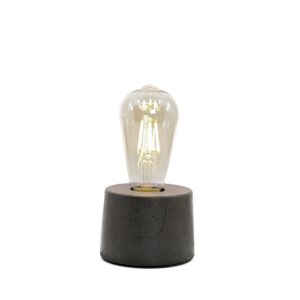 Junny Lampe cylindrique en beton anthracite fabrication artisanale