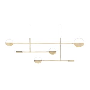 Bolia Suspension LED 4 lumières métal L125cm Or 125x40x16cm