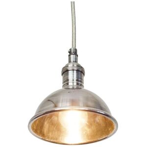 PIB Lampe suspendue en métal argenté Argent 14x14x14cm