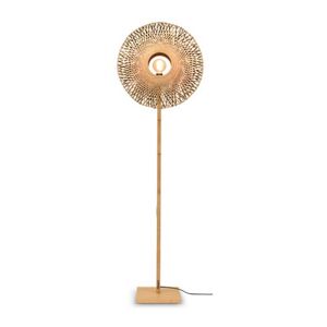 Good & Mojo Lampadaire en bambou naturel H180cm Beige 60x180x30cm