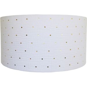 Belamp Suspension blanc double gaze pois doré diamètre 40 cm