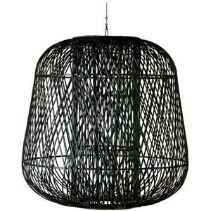 WOOOD Grande suspension lampe en bambou noir Noir 100x100x100cm