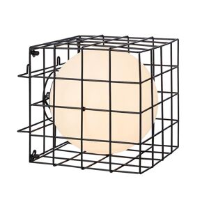 Markslöjd Lampe de table cage metal et globe verre