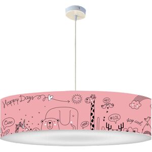 Abat-jours Suspension Enfant Happydays Rose doux D: 50 x H: 25