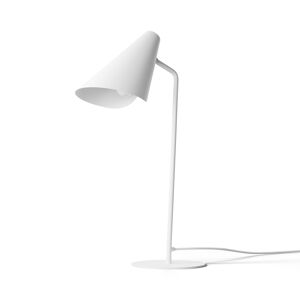 Sulion Lampe de table en métal blanc sablé