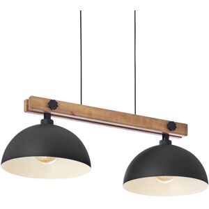 Keria Suspension en bois noir Noir 33x100x87cm