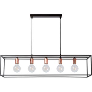 Lampea Suspension en métal noir 155 cm Noir 155x155x25cm