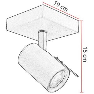 Lampea Spot en métal noir 15 cm