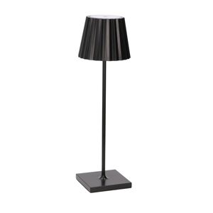 Lampe de table LED portable et réglable en métal noir Noir 10x38x12cm