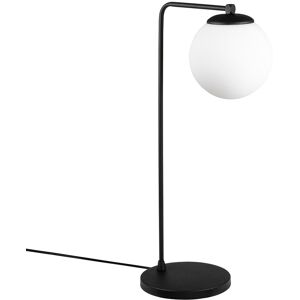 Wonderlamp Lampe de table noire avec sphère en verre opale Noir 15x55x28cm