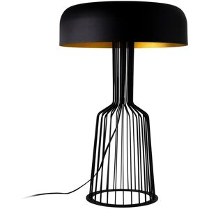 Lampe de table élégante en métal noir et doré