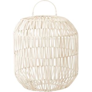 Meubles & Design Abat jour cylindrique en rotin blanc Blanc 35x40x35cm