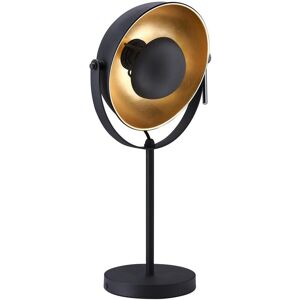 ATHM DESIGN Lampe abat jour metal noir pied metal